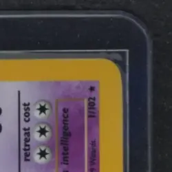 1999 POKEMON BASE SET #1/102 ALAKAZAM HOLO RARE - Image 5