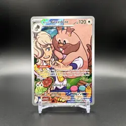 Pokemon Arven's Greedent Full Art Holo Illustration Rare 120 HP 205/182 English - Image 1