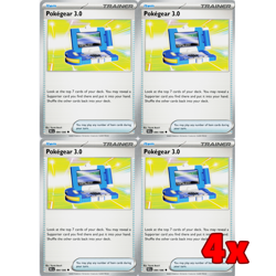 Pokemon TCG 4x Pokegear 3.0 084/086 Black Bolt Playset NM - Image 1