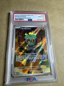 2025 POKEMON MEG EN-MEGA EVOLUTION ILLUSTRATION RARE #146 MARSHADOW PSA 10 GM - Image 1
