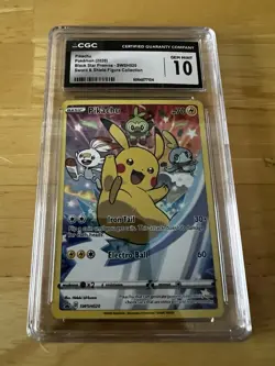 Pikachu SWSH020 Pokemon Sword & Shield Black Star Promo CGC Gem Mint 10 - Image 1