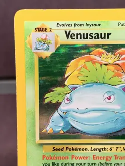 Pokemon TCG Venusaur Base Set Holo Rare 15/102 WOTC VTG 1999 Crease - Image 2