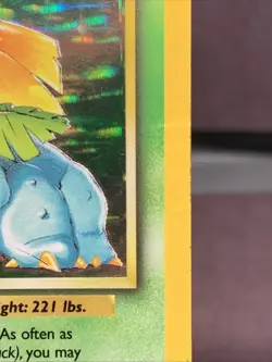 Pokemon TCG Venusaur Base Set Holo Rare 15/102 WOTC VTG 1999 Crease - Image 4