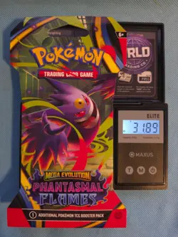 (HEAVY)🔥 31.89g Pokemon TCG Phantasmal Flames Sleeved Booster Pack Sealed✅ - Image 1
