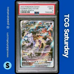2023 POKEMON SWSH CROWN ZENITH GALARIAN GALLERY #GG44/GG70 MEWTWO VSTAR PSA 9 - Image 1