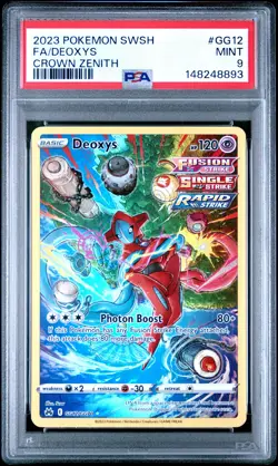 2023 POKEMON SWORD & SHIELD CROWN ZENITH #GG12 FULL ART/DEOXYS PSA 9 - Image 1