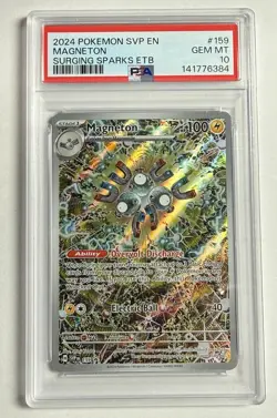 Magneton SVP 159 Surging Sparks Pokemon Center ETB PSA 10 English - Image 1