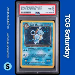 2000 POKEMON TEAM ROCKET #3/82 DARK BLASTOISE HOLO RARE PSA 8 - Image 1