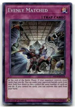 Evenly Matched MP18-EN154 1st Edition Secret Rare Yu-Gi-Oh TCG HP - Image 1