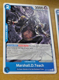ONE PIECE ENGLISH CARD GAME CARTE Marshall.D.Teach ST17-005 EN ST JCC NM - Image 1