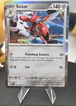 Scizor 141/197 SV03: Obsidian Flames Holo - Free Shipping - NM - Pokemon - Image 1