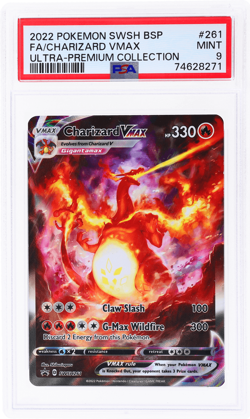 2019 Pokemon Sword and Shield Black Star Promo Charizard Vmax PSA 9 - Image 1
