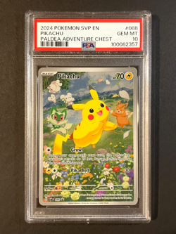 PSA 10 Pokemon Pikachu 088 SVP EN Paldea Adventure Chest Full Art Promo - Image 1