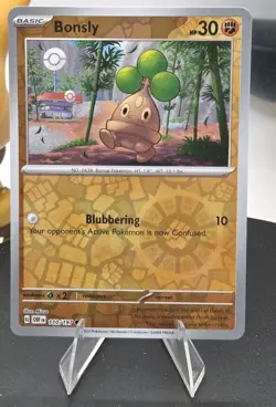 Bonsly 110/197 SV03: Obsidian Flames Reverse Holo - Free Shipping - NM Pokemon - Image 1