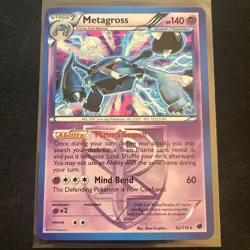 Pokemon TCG Metagross 52/116 Plasma Freeze Team Plasma Holo Rare (NM/LP+) - Image 1