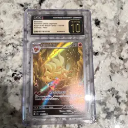 Pokemon Ninetales 110/108 Ruler of the Black Flame Art Rare Holo CGC 10 Japanese - Image 1