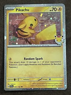 Pikachu 🍭051/162 Pokemon Day 2026 - Anniversary Stamped 🍭2 Vibrant Swirls 🍭 - Image 2