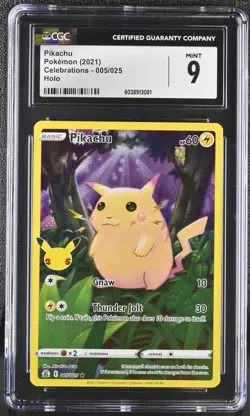 Pokemon GRADED Pikachu 005/025 Celebrations 9 CGC ENGLISH - Image 1