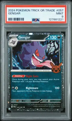 PSA 9 2024 POKEMON TRICK OR TRADE #057 GENGAR English - Image 1