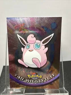 Wigglytuff #40 1999 Topps Pokemon TV Animation Edition Series 1 Blue Logo Holo - Image 1