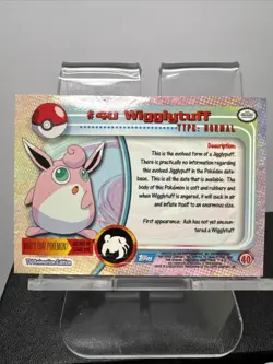 Wigglytuff #40 1999 Topps Pokemon TV Animation Edition Series 1 Blue Logo Holo - Image 2