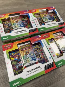 Pokemon TCG First Partner Illustration Collection Series 1 Box Lot of 4 Boxes - Image 2