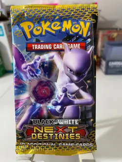 Pokemon TCG Black & White Next Destinies Booster Mewtwo Pack Art Sealed New - Image 1