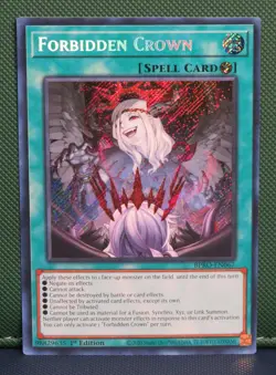 Forbidden Crown BPRO-EN067 Secret Rare Burst Protocol Yugioh 1st Edition Mint - Image 1