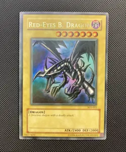 Red-Eyes Black Dragon SDJ-001 Unlimited Edition Holo Rare Yu-Gi-Oh! - Image 1