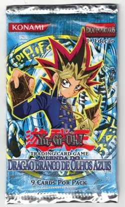 YUGIOH LEGEND OF BLUE EYES WHITE DRAGON 1ST EDITION BOOSTER PACK PORTUGUESE - Image 1