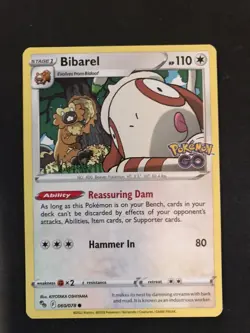 Bibarel 060/078 - Pokemon Go - Common - Pokemon Card TCG - LP - Image 1