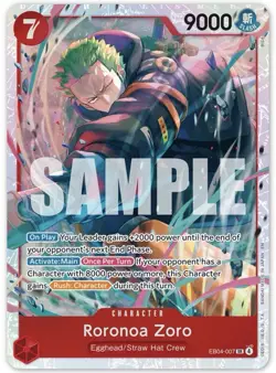 One Piece Roronoa Zoro SR Adventure On Kami's Island Eb-04 Op-15 - Image 1