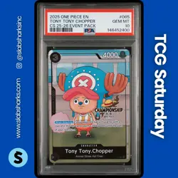 2025 ONE PIECE CHAMPIONSHIP EVENT PACK VOL.5 PROMO #P-065 TONY CHOPPER PSA 10 - Image 1