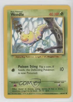 Weedle Pokemon Base Set 2 #100 2000 - Image 1