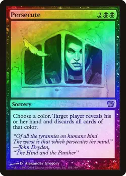 Persecute FOIL 9th Edition HEAVILY PLD Black Rare MAGIC GATHERING CARD ABUGames - Image 1