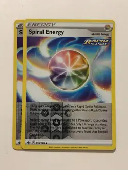 Pokemon Card Chilling Reign 2x Playset Reverse Holo Spiral Energy 159/198 - Image 1