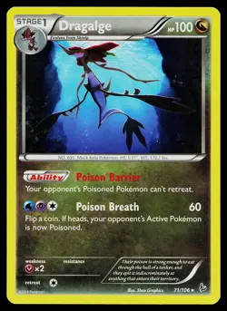 Pokemon Card Flashfire Dragalge 71/106 Rare - Image 1