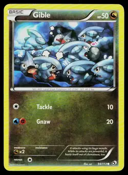 Pokemon Card Legendary Treasures Gible 94/113 Common - Image 1