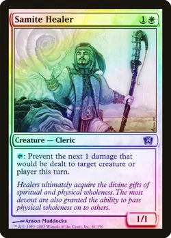 Samite Healer FOIL 8th Edition NM White Common MAGIC GATHERING CARD ABUGames - Image 1