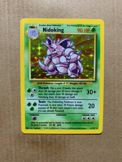 Nidoking 11/102 Base Set - Holo Pokemon Card - EX/NM - Image 1