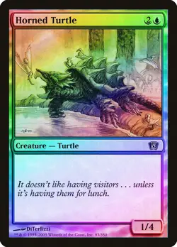Horned Turtle FOIL 8th Edition NM Blue Common MAGIC GATHERING CARD ABUGames - Image 1