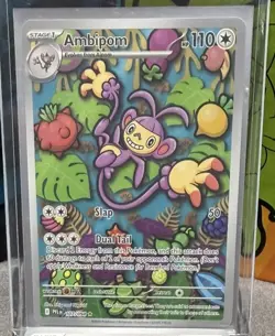 Ambipom Illustration Rare 170/091 Pokemon Full Art Chase Card w/ Bonus Aipom - Image 1