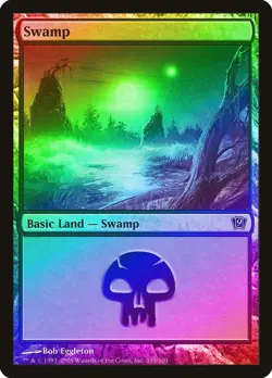 Swamp (339) FOIL 9th Edition HEAVILY PLD Basic Land MAGIC MTG CARD ABUGames - Image 1