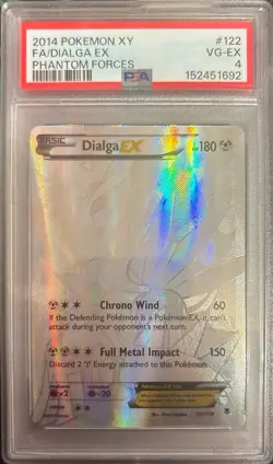 Pokemon TCG Dialga EX Full Art 122/119 Secret Rare Card XY Phantom Forces PSA 4 - Image 2