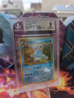 Pokemon Karte Card azumarill Neo Genesis 2000 Holo japanese Beckett BGS 9 - Image 1