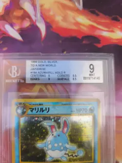 Pokemon Karte Card azumarill Neo Genesis 2000 Holo japanese Beckett BGS 9 - Image 4