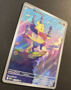 Mienfoo 133/086 WHT White Flare Illustration Rare Pokemon Card - Image 3