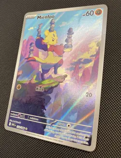 Mienfoo 133/086 WHT White Flare Illustration Rare Pokemon Card - Image 4