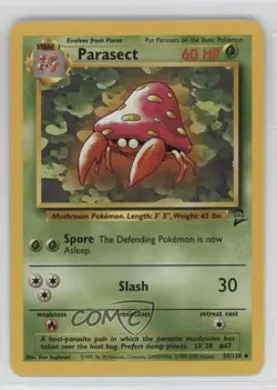 Parasect Pokemon Base Set 2 #55 2000 - Image 1