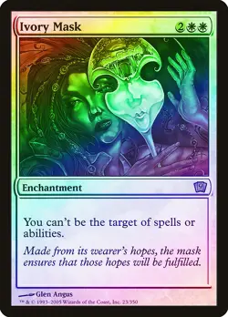 Ivory Mask FOIL 9th Edition PLD White Rare MAGIC THE GATHERING CARD ABUGames - Image 1